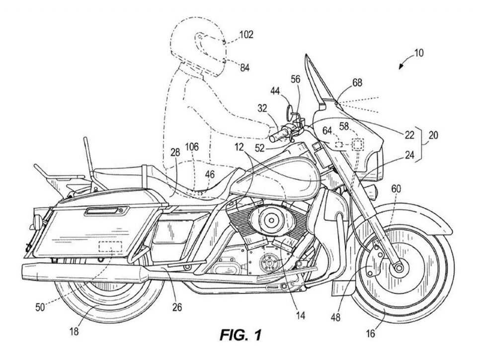 Patente mostra novo controle de cruzeiro da Harley-Davidson
