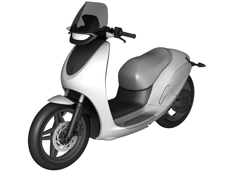 Imagem de patente da scooter elétrica da Smart