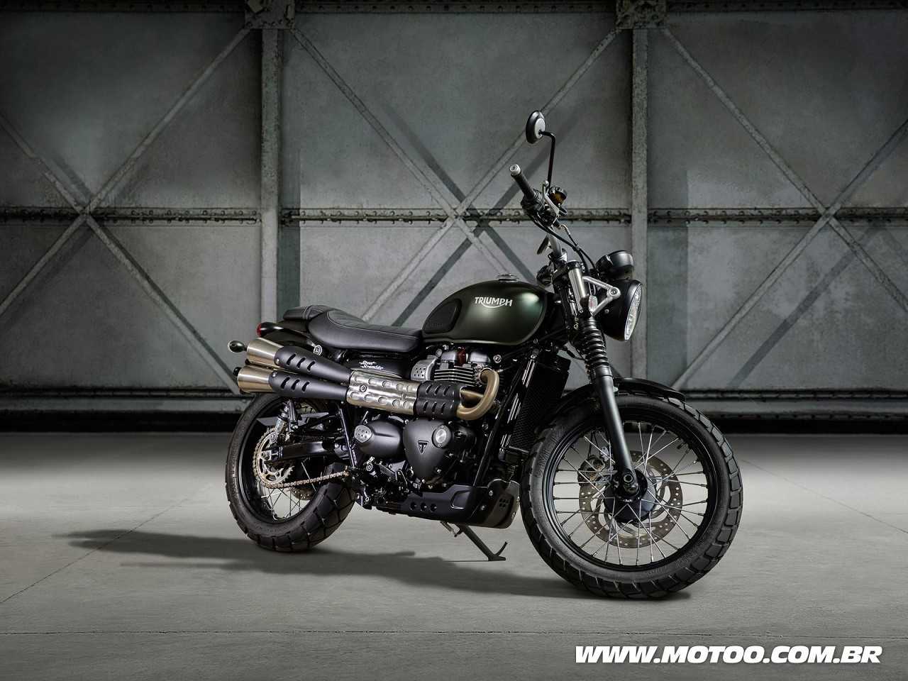 TriumphBonneville Street Scrambler 2018 - 3/4 frente