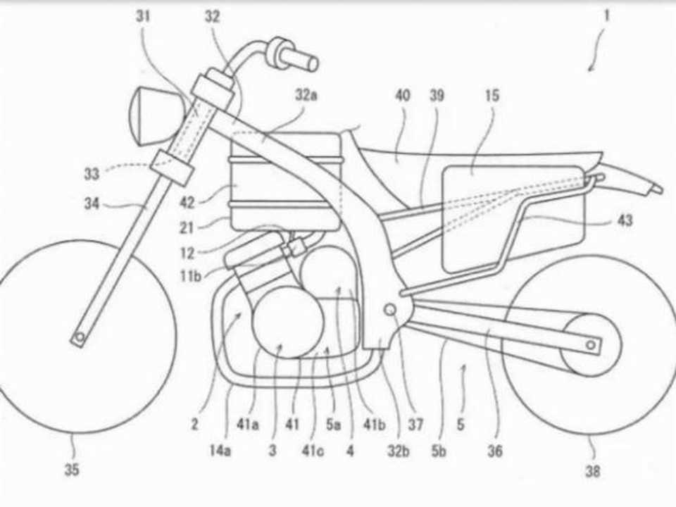 Registro de patente da Kawasaki: moto híbrida