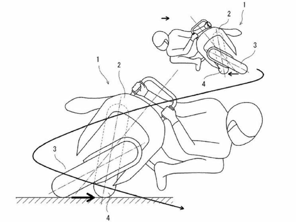 As imagens de patente que a Kawasaki registrou com a moto futurista