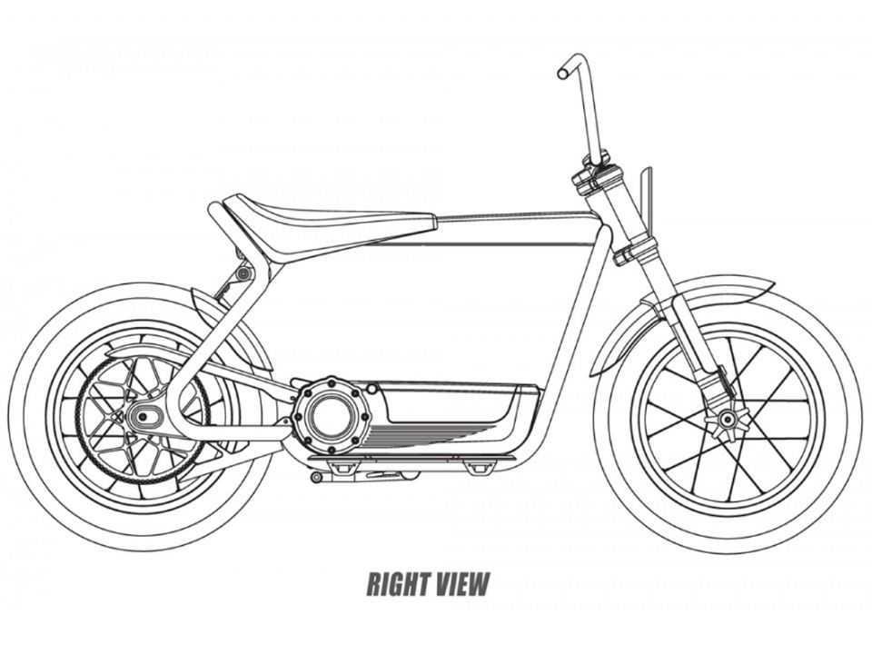 Patente da patinete eltrica da Harley-Davidson