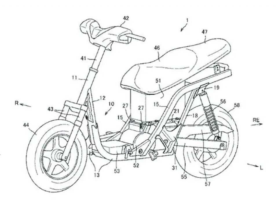 Registro de patente do futuro scooter elétrico da Suzuki