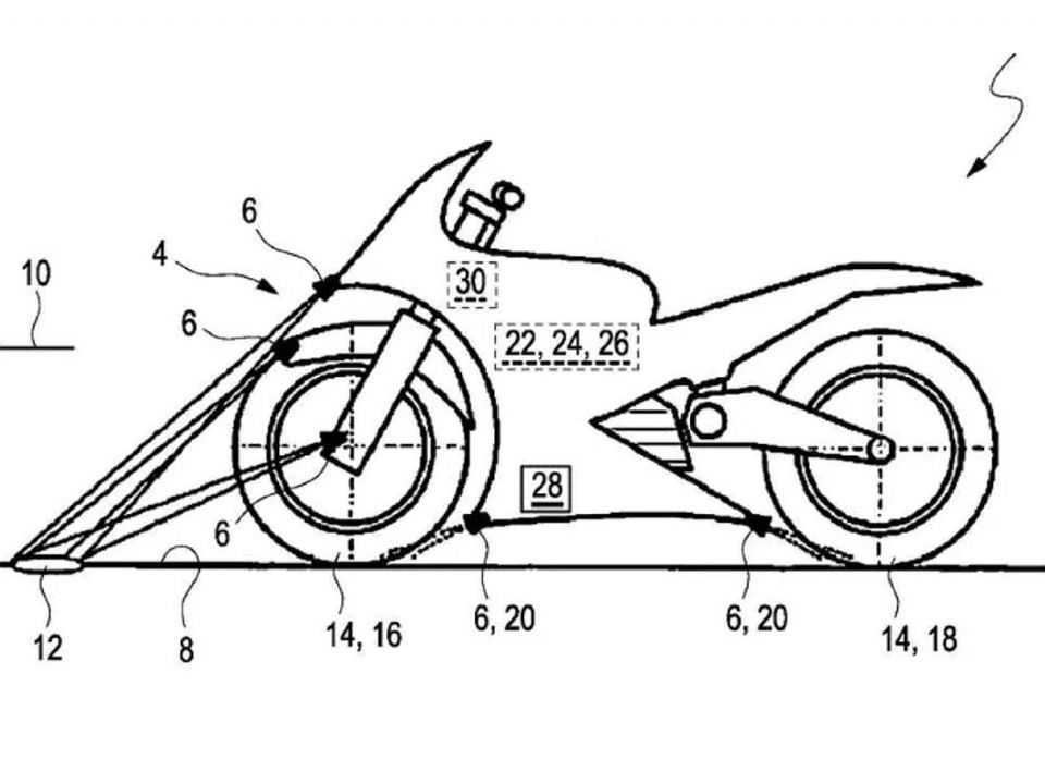 Desenho de patente mostrando o suposto controle adaptativo de tração da BMW