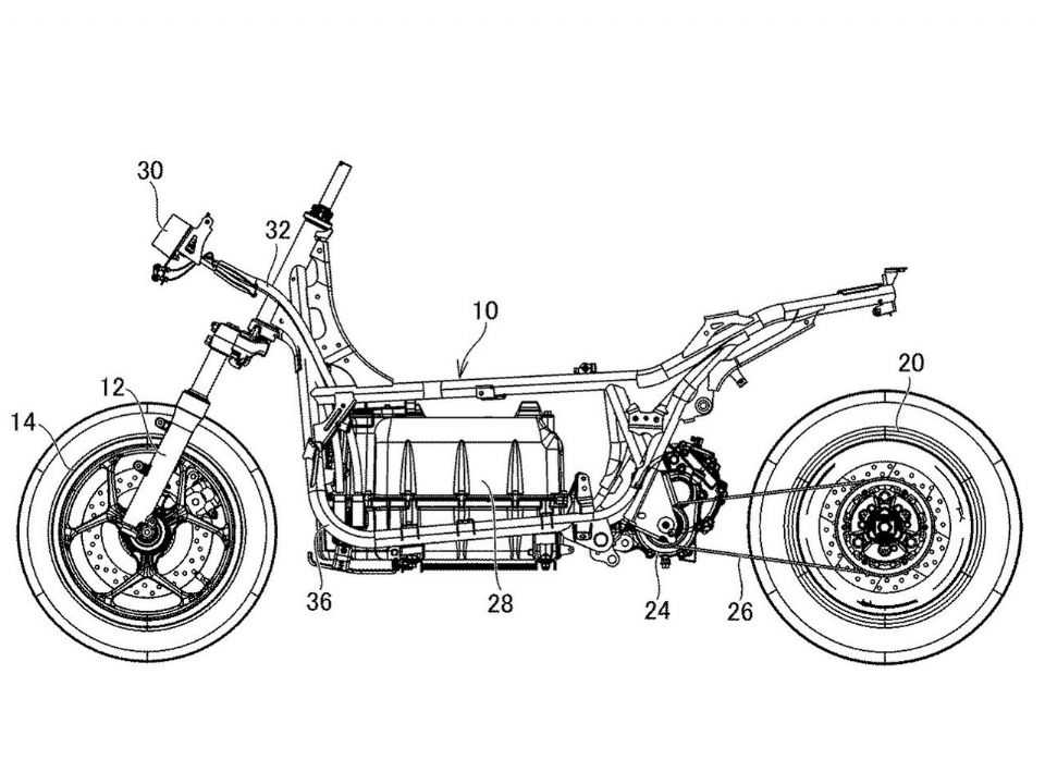 Posição da bateria da scooter E01 Posição da bateria da scooter E01