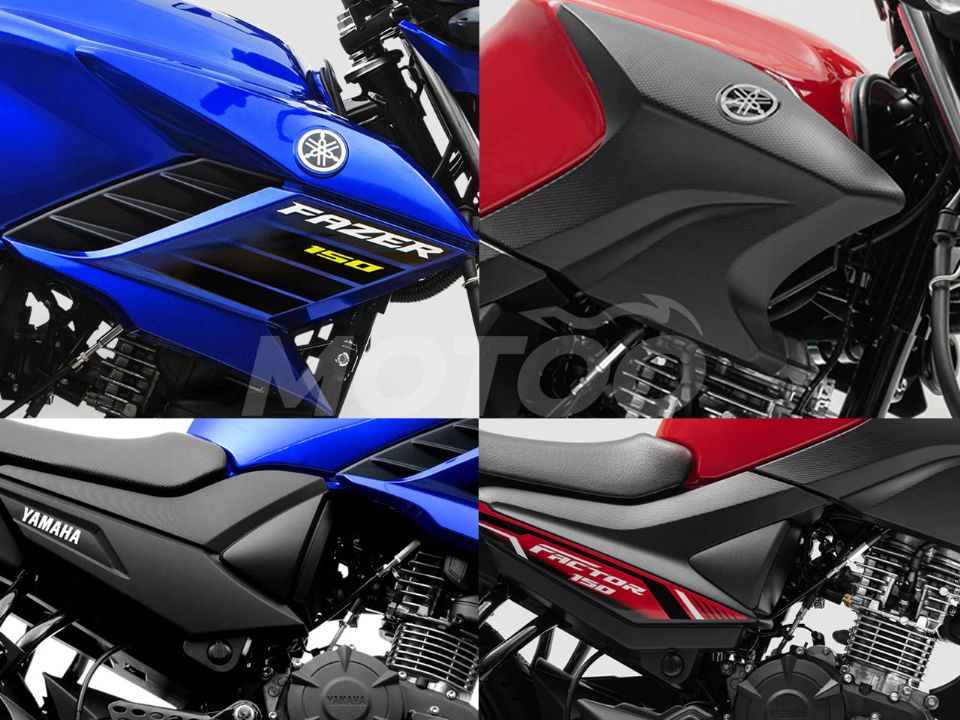 Apesar da mecânica idêntica, o visual das duas Yamaha é marcado por diferenças de estilo