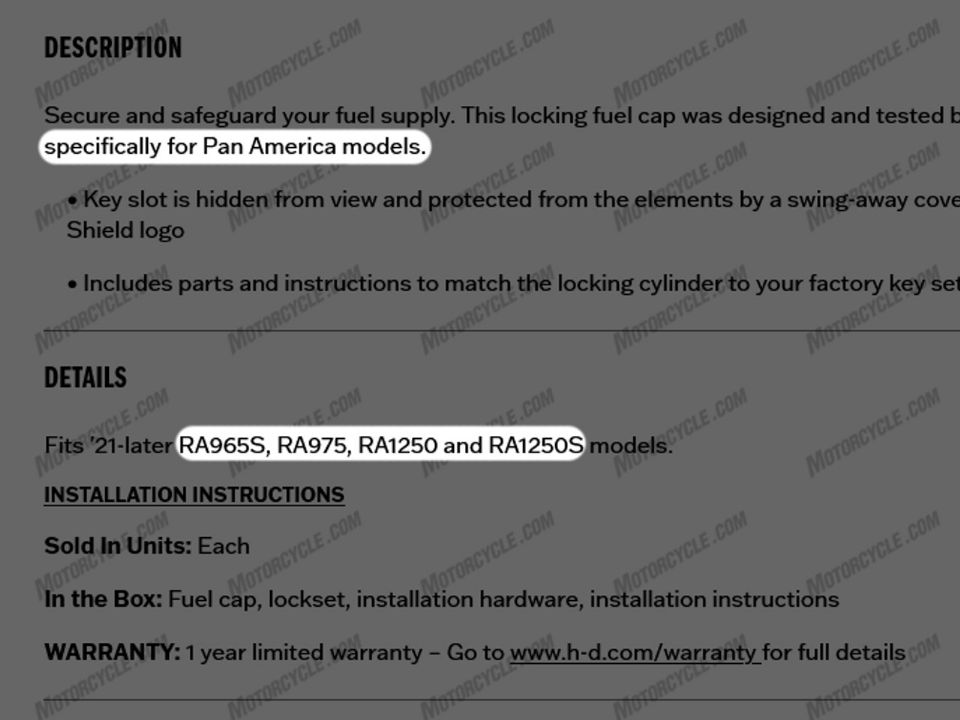 Códigos em site da H-D são indícios de novos modelos Pan America