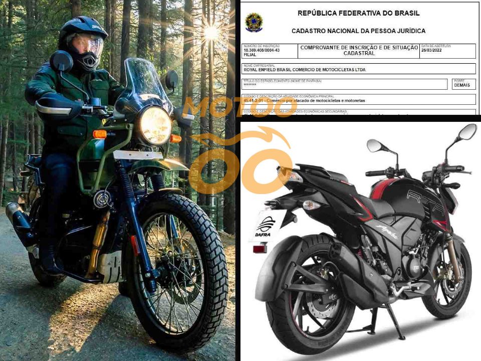 Documento mostra Royal Enfield registrada no mesmo endereo da Dafra, em Manaus