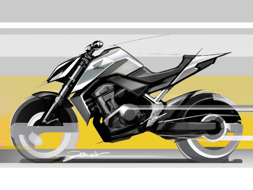 Desenho de motocicleta de scooter