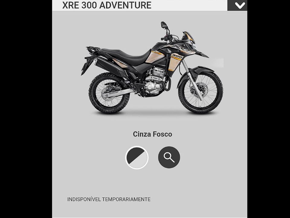 Honda XRE 300: indisponível temporariamente no site comercial da marca