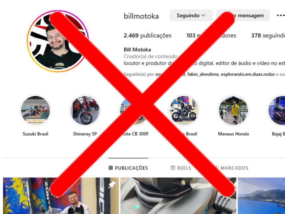 Bill Motoka teve conta hackeada no Instagram