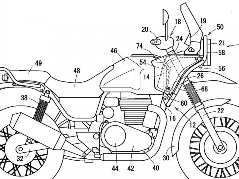 Patente mostra como seria Himalayan da Honda