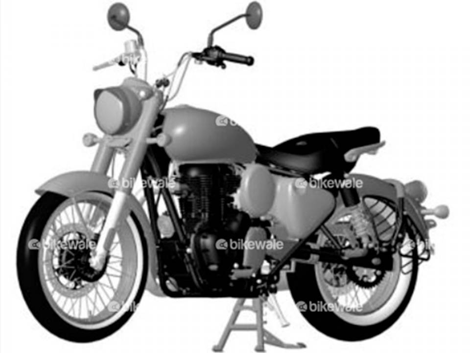 Royal Enfield 350 Bobber em patente vazada na ndia