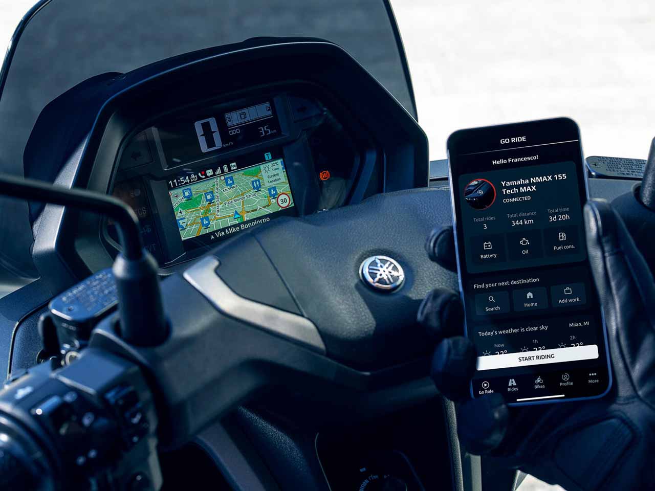 Yamaha�NMax 2026 - painel