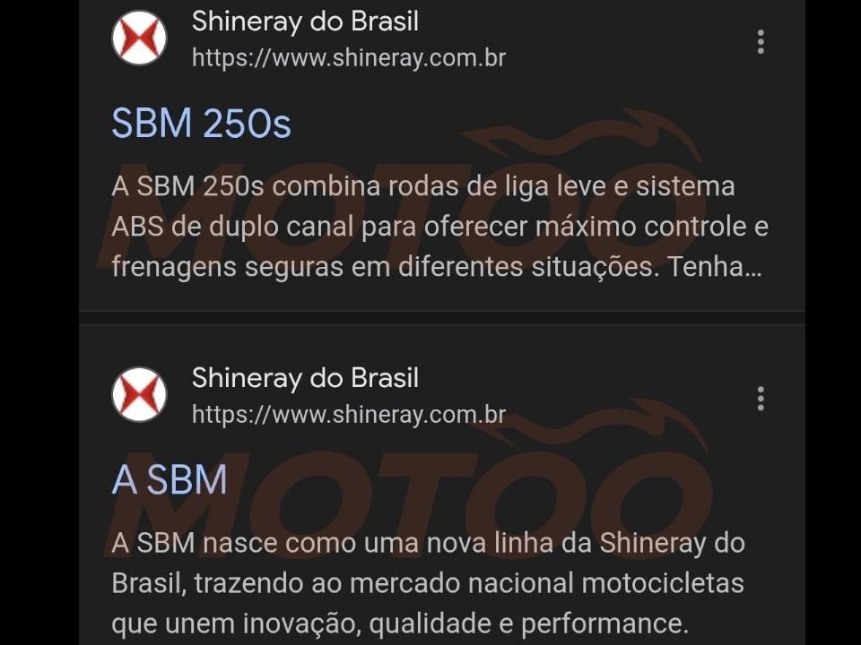 Site SBM da Shineray