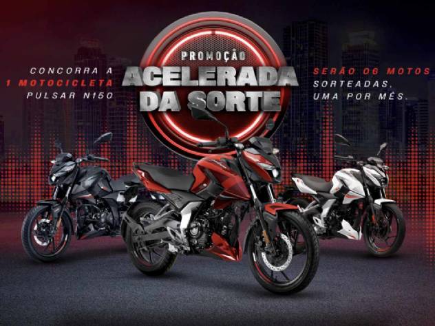 Quer ganhar uma Bajaj? Marca anuncia campanha com sorteios no Brasil