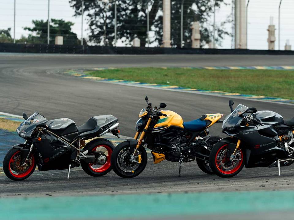 Ducati reúne motos Senna em Interlagos