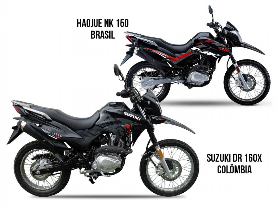 Suzuki DR 160X - comparativo com a Haojue NK 150