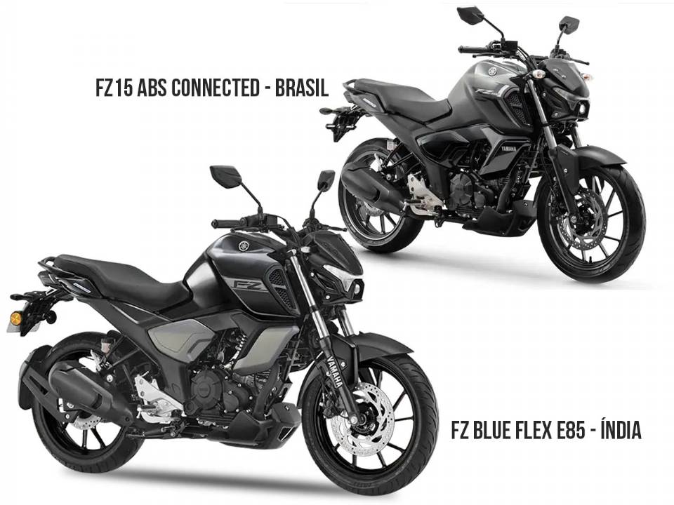 Yamaha FZ Blue Flex E85 comparativo com a FZ15 2026
