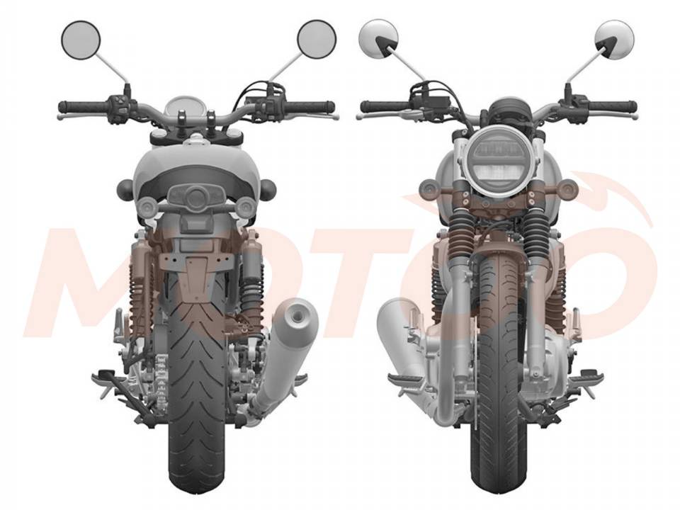 Desenho do INPI: versão da CB350