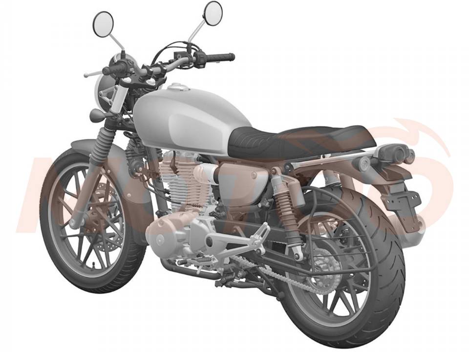 Desenho do INPI: versão da CB350