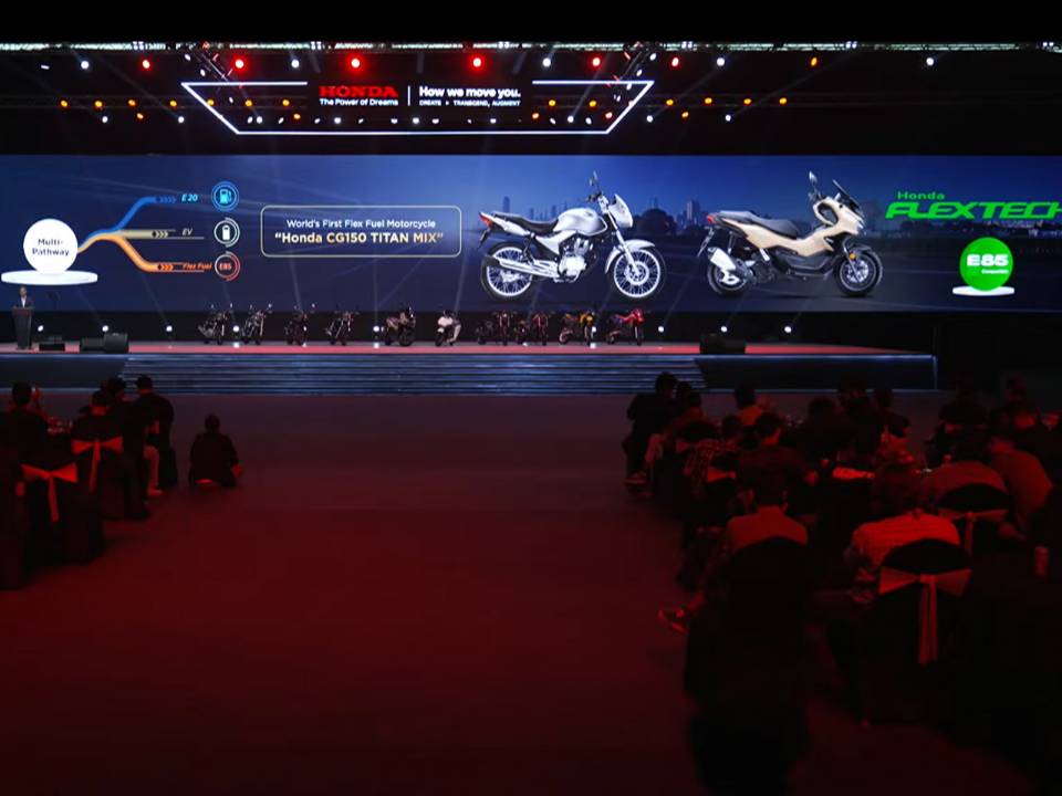 Lançamentos Honda Índia - referência à tecnologia flex do Brasil
