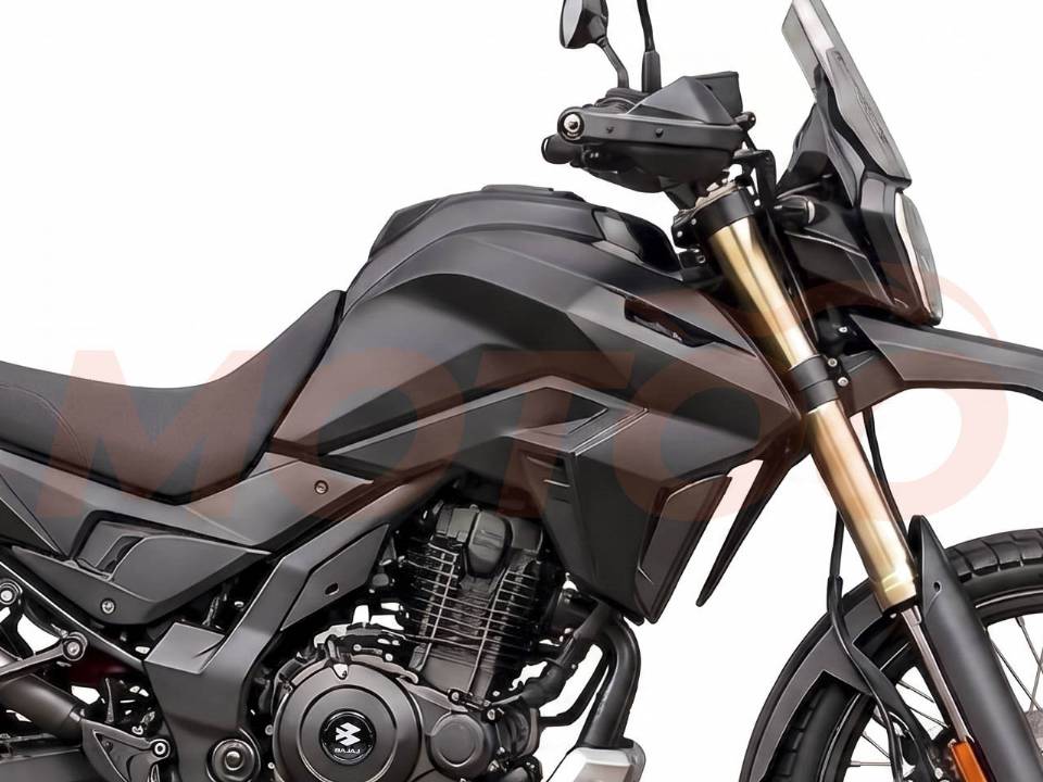Bajaj trabalha em um modelo trail