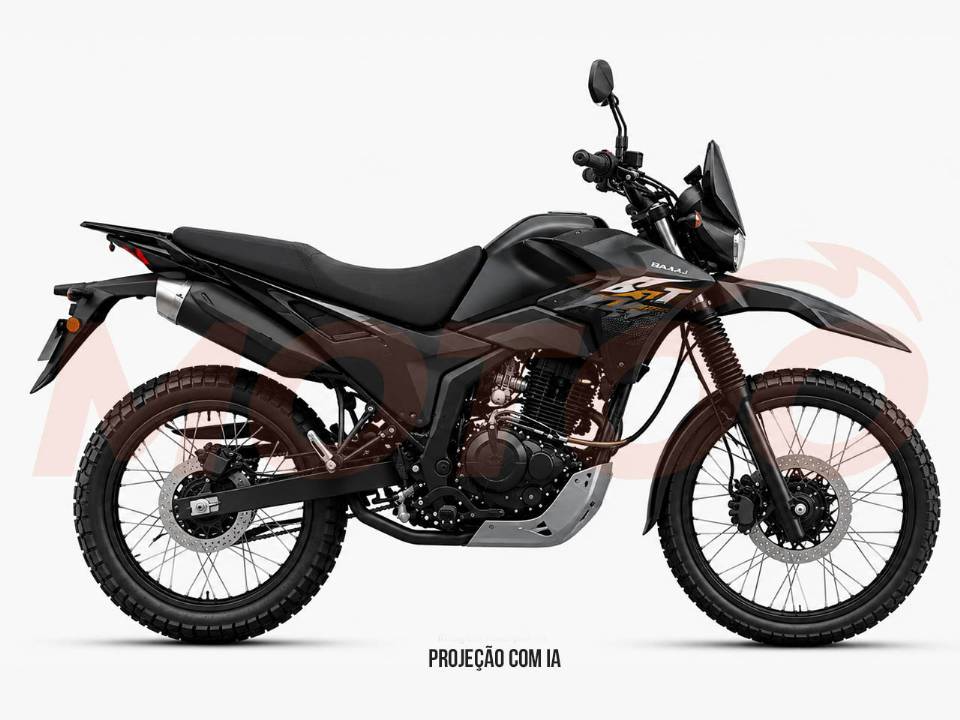 Bajaj trabalha em um modelo trail