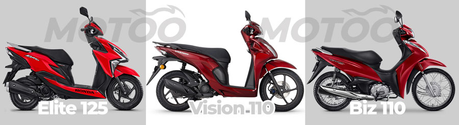 Elite 125, Vision 110 e Biz 110i